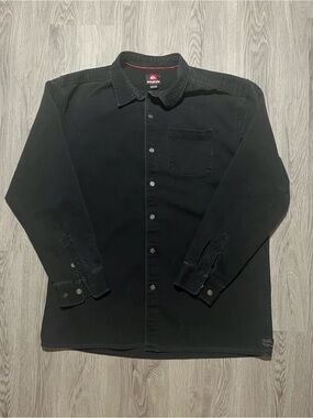 Vintage 2000s quicksilver button-down pocket shirt jacket men’s XL ￼￼